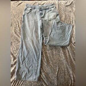 Pacsun Asymmetrical Button Baggy Jeans